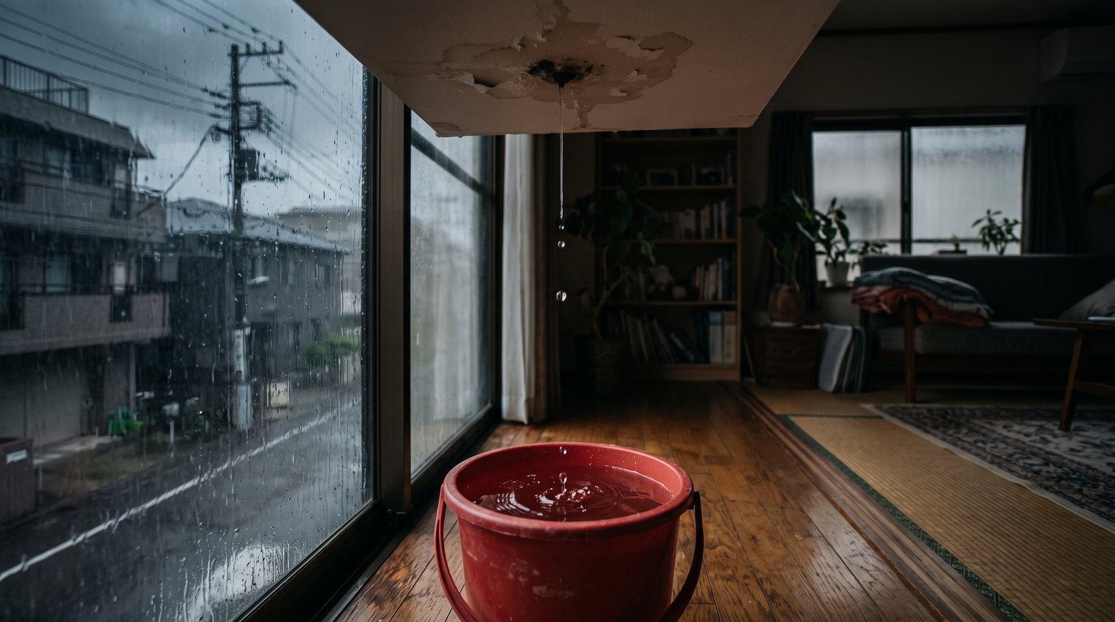 雨漏りの応急処置と正しい連絡先